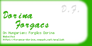 dorina forgacs business card
